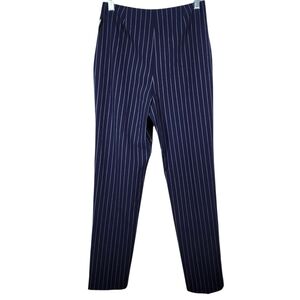 OPEN EDIT PIN STRIPE STRAIGHT LEG PANT